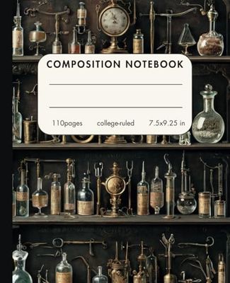Vintage Composition Notebook: Medical Illustration | College ruled notebook | Aesthetic Journal for School, College, Office or Work