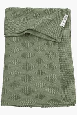 Meyco Couverture modèle Baumwoll-Decke 75 x 100 cm Diamond - Forest Green