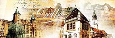 Pro-Art-Bilderpalette g1278e Tableau Mural Impression giclée Motif Celle 150 x 48 cm, Multicolore, 150 x 48 cm