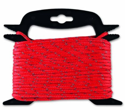 Reflect Cord REFL01R odblaskowa lina polipropylenowa - 35 kg - średnica 4,8 mm - długość 15 m - czerwona