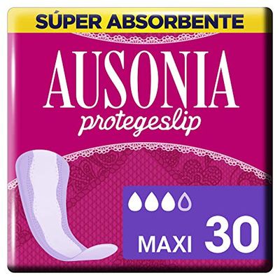 Ausonia Salvaslip Protegeslips/Salvaslips, 30 Unidades con Sistema No Olor, Máxima Protección