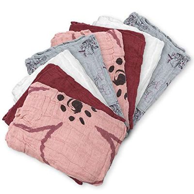 Pippi Unisex Baby Organic Cloth Muslin Handkerchief, Misty Rose, 65x65