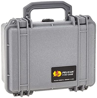 Pelican 1150 Custodia per fotocamera con schiuma (argento)