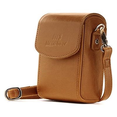 MegaGear MG1506 - Capa para Canon PowerShot SX740 HS/SX730 HS (de couro, com correia) cor castanho claro
