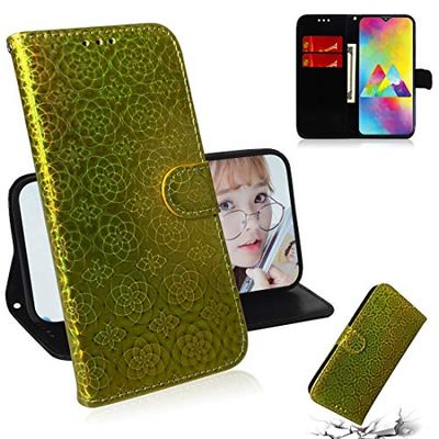Carcasa de telefono Hebilla magnética Vuelta Horizontal del Caso for la Galaxia M20 Color sólido de Colores Cuero de la PU con el sostenedor y Ranuras for Tarjetas y Monedero y la Cuerda de Seguridad