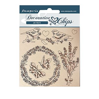Stamperia - Fichas decorativas Provenza Garland y pájaros