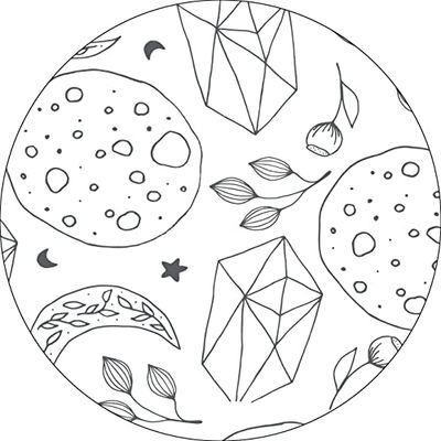 Bonateks, Ronde digitaal bedrukte muismat, antislip onderkant, voor kantoor en thuis, diameter: 22 cm