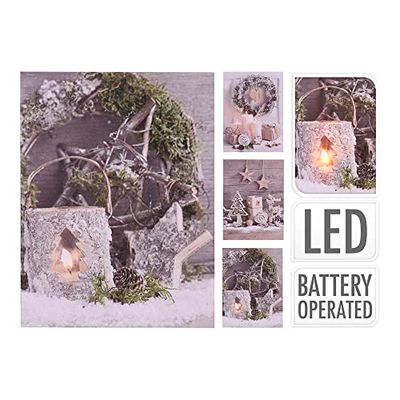 Led-kerstafbeelding, 15 x 20 cm, modus