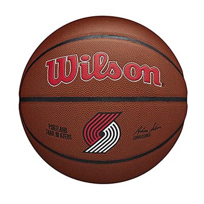 Wilson Team Alliance Portland Trail Blazers Ball WTB3100XBPOR, Womens,Mens basketballs, brown, 7 EU
