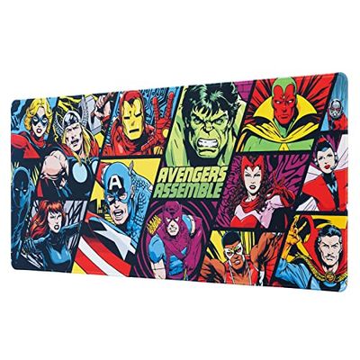Erik Oficjalna Podkładka pod Mysz Marvel Avengers, Podkładka na Biurko 80 x 35 cm, Antypoślizgowa Gumowa, Podkładka pod Klawiaturę, Prezenty dla Fanów Avengers