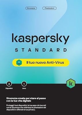 Kaspersky Anti-Virus Standard per 3 Dispositivi - Antivirus 1 Anno