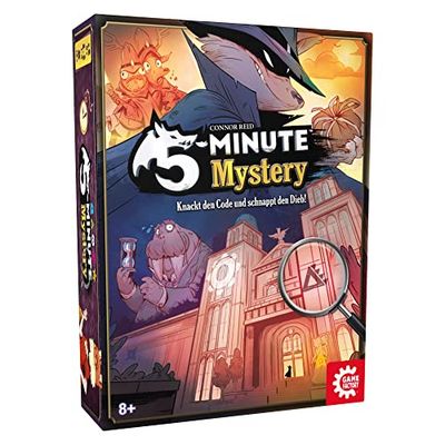 Game Factory 646284 5-Minute Mystery, Cooperative Search time, Board Game from 8 Years, Crack The Code and Grab The Thief