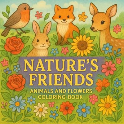 Nature’s Friends: Animals and Flowers Coloring Book