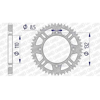 Roue à chaîne en aluminium AFAM 428-49Z (gunmetal)