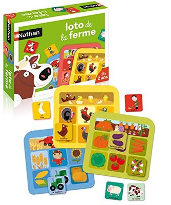 Dujardin - Nathan – Farm Lotto – Discover Life at the Farm and Animals – Educational Game – To Play Alone or with Family – For Children aged 2 years and above