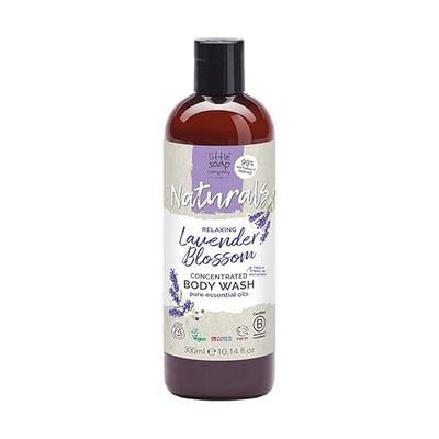 Little Soap Company Naturals Range: Lavender Blossom Body Wash | Natural & Vegan Shower Gel, Perfect for Sensitive Skin | Antibacterial, Calming, Eco-Friendly | Recycled Plastic Packaging | 300ml