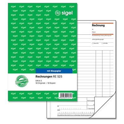 Sigel RE525 fakturor A5, 2 x 50 blad, 3-pack 1 Stück