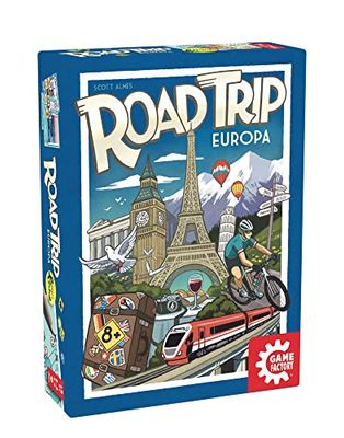 Game Factory, Road Trip Europa, Juego de Cartas a Partir de 8 años, Color (646292)