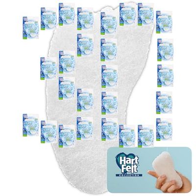 HartFelt Foot Scrub, Foot Sponge Exfoliator Skin Care Sponges for Men and Women, Made in USA, Callus and Dead Skin Remover for Heel, Toes, and Entire Foot, Skin Care Tools for Feet, 30 Count, White