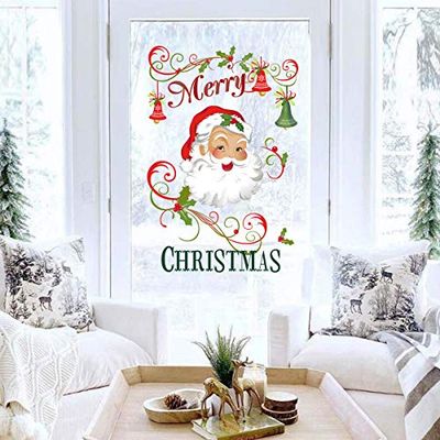 Decaplanet Adesivi per Finestre Natalizie Adesivi Murali Fiocco di Neve Adesivi da Parete Moderni Decorazione Murale Porta Vetrina