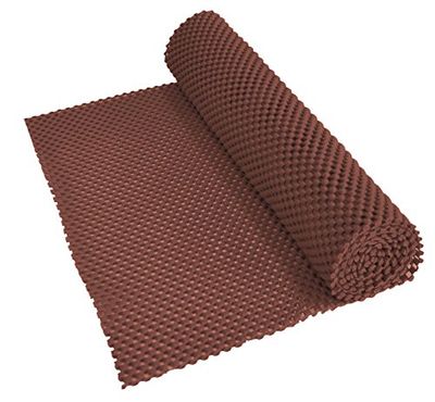 Aidapt Non Slip Waterproof Brown Easy to Cut 150x30 cm Fabric Mat Ideal for use Lining Draws, Shelves , and Work tops