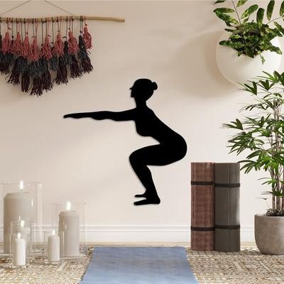 Stylish Black Decorative Metal Wall Accessory, 54 x 55 cm, 100% Metal, 1.5 mm Thickness, Perfect for Modern Home Decor & Art Display
