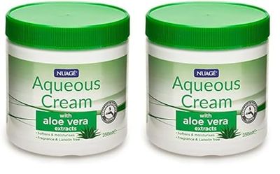 Nuage Aqueous Cream With Added Aloe Vera, 350Ml (Pack of 2)