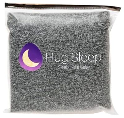 Hug Sleep, Sleep Pod Move The Original Cooling Machine Washable Wearable Blanket + Weighted Blanket Alternative As Seen on Shark Tank for Men, Women, Teens, and Kids, Grey, X-Large