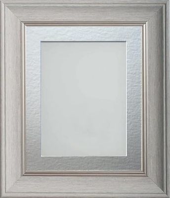 Frame Company Drummond Pale Grey Photo Frame, Silver Mount, A3 for A4 (11.75x8.25 inch, fitted with perspex)