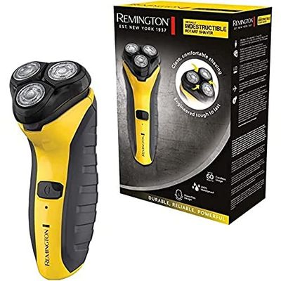 Remington Rasoir Electrique Homme, Indestructible, Système Active Contour, Design Power Flex, Lames Double Piste (Rasage Efficace, Rapide, Précis, Confortable) Guide de Coupe Barbe 3 Jours - PR1855