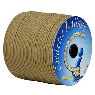 Paracord 550 Type III Basic, beige 4 mm - 20 m, kern 7 draden, 100% Made in Italy 006078623 Corderie Italiane