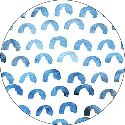 Bonateks, Ronde digitaal bedrukte muismat, antislip onderkant, voor kantoor en thuis, diameter: 22 cm