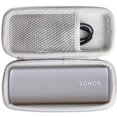 Khanka Custodia rigida compatibile con Sonos Roam 2 / Sonos Roam/Sonos Roam SL Altoparlante Bluetooth portatile impermeabile, grigio, solo custodia