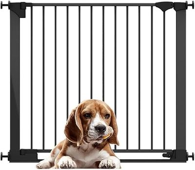Bettacare SafeStep Dog Gate, Black, 96cm - 103cm, Extra Low Walkthough, 81cm Extra Wide Doorway, One Piece Extra Wide Gate for Stairs, Hallways and Doors, Pet and Puppy, Easy Installation