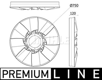 Mahle CFW 94 000P - Rueda de ventilador