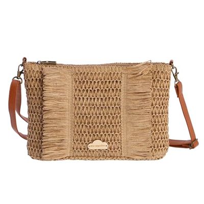 Don Algodon Schoudertas voor dames, strandtas, zomertas, basttas voor dames, strandtas voor dames, handgemaakt, ideaal voor het strand, beja, Natuurlijk.