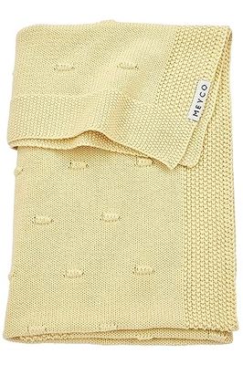 Meyco Couverture pour bébé - Motif Knots - Jaune Doux - 100 x 150 cm - Paquet Individuel