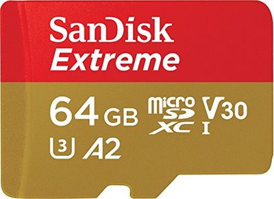 SanDisk 64GB Extreme microSDXC card for Mobile Gaming, up to 170MB/s, with A2 App Performance, UHS-I, Class 10, U3, V30