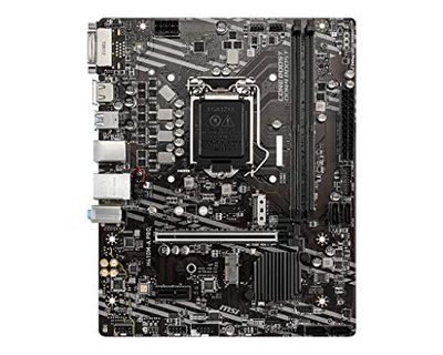 MSI H410M-A PRO Motherboard, Micro-ATX - Supports Intel Core 10th Gen Processors, LGA 1200 - DDR4, USB 3.2 Gen 1, Intel Gigabit LAN, DVI-D/HDMI
