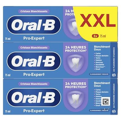 Oral-B Dentifrice Pro-Expert Blancheur Douce Arôme Menthe Verte