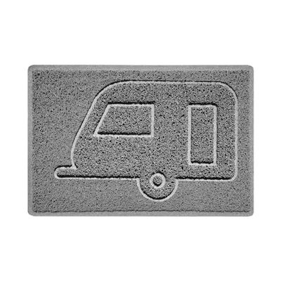 Nicoman Caravan-Zerbino in Rilievo con sagoma per Lo Sporco, Lavabile a Getto, per Interni o Esterni protetti, Dirt-Trapper Spaghetti, Grigio, Small (60x40cm)