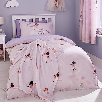 Catherine Lansfield Dancing Fairies Cosy Fleece Deken 130x170cm Roze