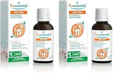 Puressentiel - Purificante - Miscela Oli Essenziali per Diffusione- Aria Pura - 100% puri e naturali - Aiuta a purificare l’aria e a combattere i cattivi odori - 30 ml (Confezione da 2)
