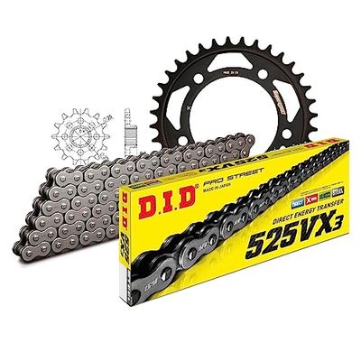 Kettingset DID staal 525VX3 / 396 Eindeloos voor Ducati S R 999 cc Bj. 2003-2006