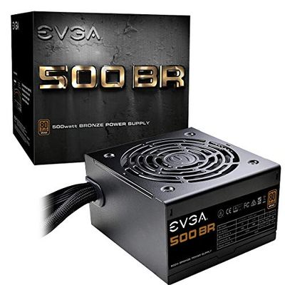 EVGA 500 BR, 80+ BRONS 500W, 3 jaar garantie, voeding 100-BR-0500-K2