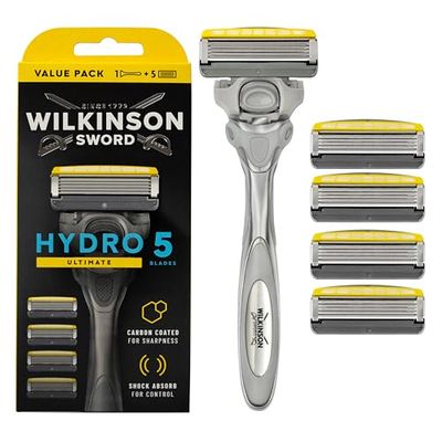 Wilkinson Sword Hydro 5 Ultimate Confezione con 1 rasoio + 4 lame di ricambio