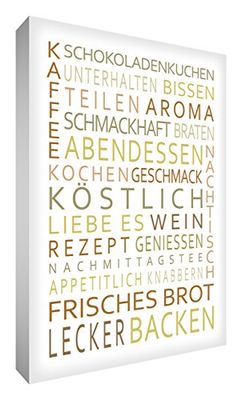 Little Helper DEL128-01G Feel Good Art Tableau sur toile avec citations en langue allemande Typographie moderne Beige 30 x 20 cm
