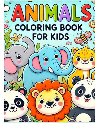 Animals Coloring Book for Kids: Coloring & Learning with 30 Land and Water Animals - Includes Name Recognition Activities!