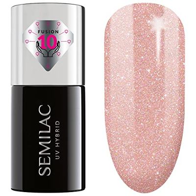 Semilac Extend Care 5-i-1 804 glitter mjuk beige 7 ml