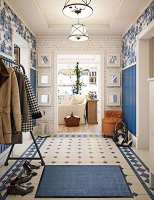 Floortex Doortex - Alfombrilla para la entrada en oficinas (120 x 180 cm), negro y blanco